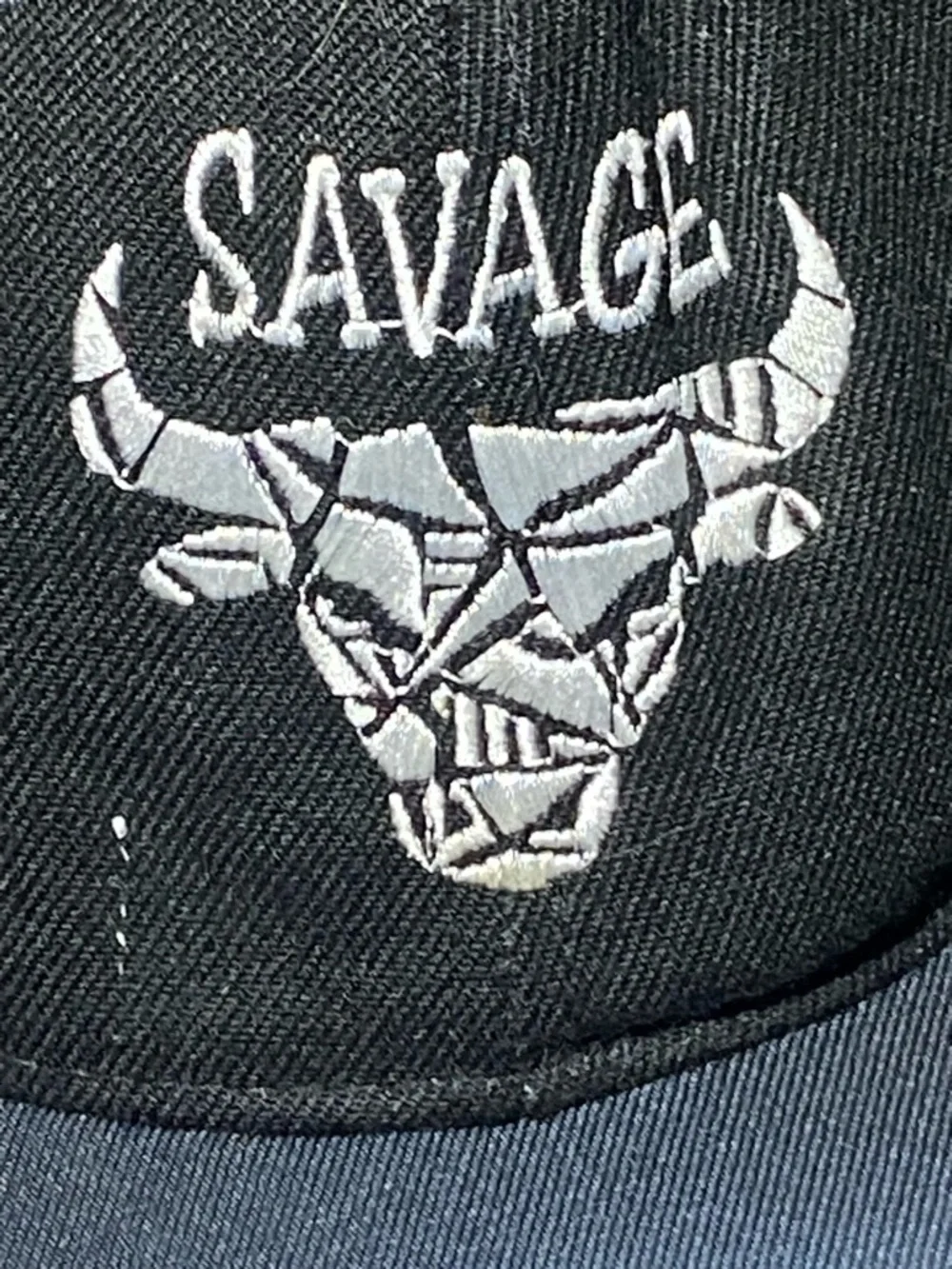Salvage Black and Gray Ombre Bull Logo Snapback Hat